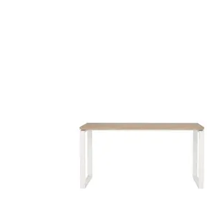 Bureau droit 150 cm OFFICE coloris chêne/blanc pas cher