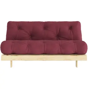 Drawer Canapé-lit bordeaux en pin massif Roots 160 - Karup Design pas cher