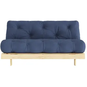 Canapé-lit bleu navy pin massif Roots 160 - Karup Design pas cher