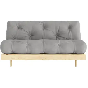 Canapé-lit gris en pin massif Roots 160 - Karup Design