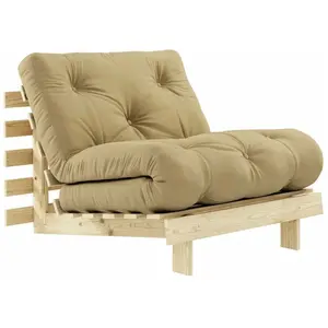 Drawer Fauteuil convertible beige blé Roots 90 - Karup Design pas cher