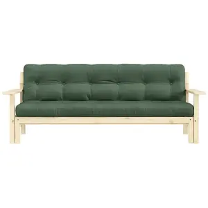 Karup Design Canapé convertible en pin massif avec futon kaki 2 places