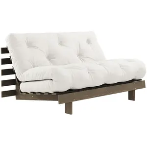 Karup Design Canapé convertible en bois et tissu 2 places - Écru