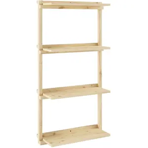 Étagère murale en pin naturel 66x127cm Groove - Karup Design pas cher