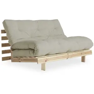 Canapé-lit coloris Lin en pin massif Roots 140 - Karup Design