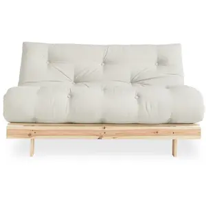Drawer Canapé-lit écru en pin massif Roots 140 - Karup Design pas cher
