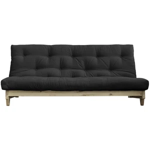 Karup Design Canapé convertible en bois naturel et tissu gris foncé 2 places pas cher