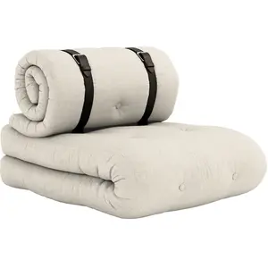 Fauteuil convertible en lit de jour en coton et lin 95x70x60cm Buckle-up - Karup Desi pas cher