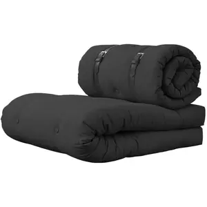 Karup Design Matelas futon et pouf 2 en 1 BUCKLE-UP anthracite 70x200 pas cher