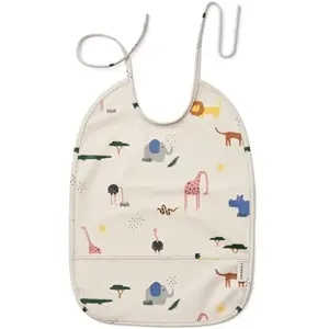 Liewood - Bavoir Lai Safari sandy mix taille unique pas cher