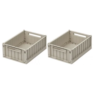 Liewood - Set de 2 boîtes de rangement Weston S - Sandy - LiewoodVendu parberceau-magique