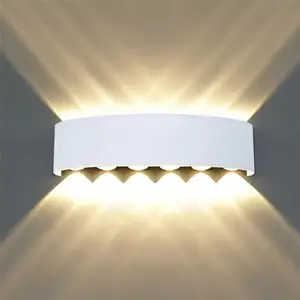 Axhup - Applique Murale 12 led Lampe Ampoule en Alu Lumiere Blanche Ch... pas cher