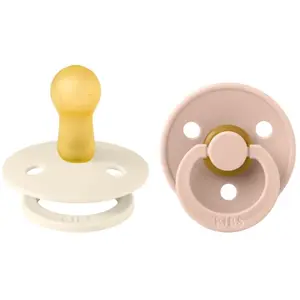 Bibs Colour Pacifier Sucette Latex Ronde Ivory-Blush T-2 2 Unités