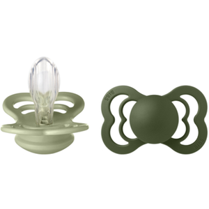 BIBS® BIBS Sucette Supreme Sage / Hunter Green Silicone 6-36 mois, 2 pcs.
