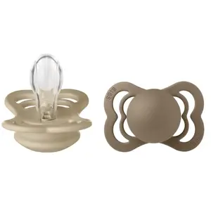 BIBS® BIBS Sucette Supreme Vanilla/Dark silicone 0-6 m, lot de 2