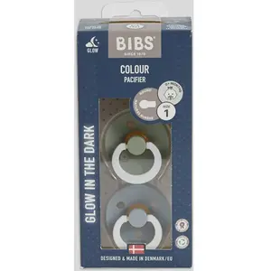 Bibs Pack Chupetas Látex Noite 0-6m Sage Cloud T1 2 Unidades pas cher