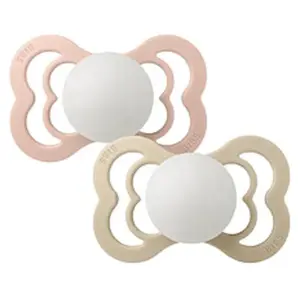 BIBS® BIBS Sucette Supreme Blush et Vanilla Glow silicone 0-6 m, lot de 2 pas cher