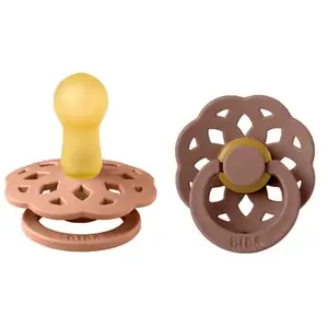 Comparateur de prix : BIBS® Sucettes Boheme 6-18 mois latex Peach/Woodchuck lot de 2