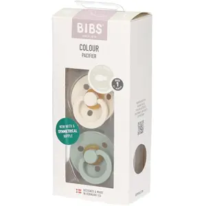 BIBS® Sucettes Colour tétine symétrique Sage et Ivory 0-6 mois 2 pcs