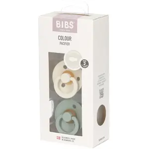 BIBS® Sucettes Colour Tétine symétrique Sage et Ivory 6-18 mois 2 pcs