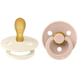BIBS® Sucettes Colour tétine symétrique Ivory et Blush 6-18 mois 2 pcs