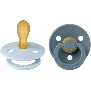 BIBS® Sucettes Colour tétine symétrique Bébé Bleu et Petrol 0-6 mois 2 pcs
