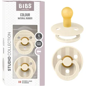 Comparateur de prix : BIBS Lot de 2 sucettes en latex Studio Colour Ivory-Vanilla (0-6 mois)