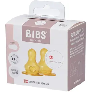 Bibs Tétine en Latex pour Biberon Medium Flow | 2 pièces pas cher