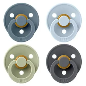 BIBS® Sucettes Colour 4 pcs. 0-6 mois dans Petrol , Sage, Baby Blue, I... pas cher