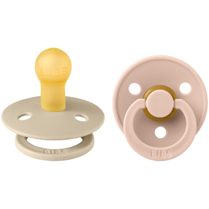 Comparateur de prix : BIBS Colour Natural Rubber Size 1: 0+ months tétine Vanilla / Blush 2 pcs