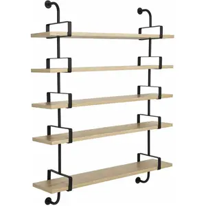 5 étagères en chêne laqué 155 cm Démon Shelf - Gubi