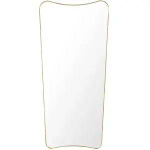 GUBI miroir mural rectangulaire F.A.33 (146 x 70 cm - Verre et laiton)
