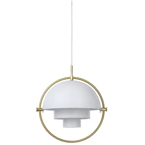 Comparateur de prix : GUBI lampe à suspension MULTI-LITE (blanc et laiton - Métal)