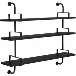 3 étagères en frêne noir 155 cm Démon Shelf - Gubi
