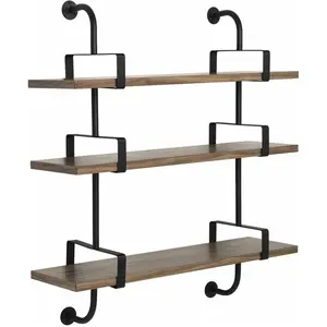 3 étagères en noyer 95 cm Démon Shelf - Gubi
