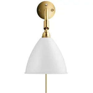 Applique murale Gubi Bestlite BL7, blanc/laiton, Ø 16 cm, E14Vendu parluminaire