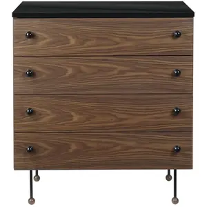 Commode à tiroirs simple en noyer 62 Dresser - Gubi pas cher