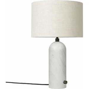 GUBI lampe de table GRAVITY SMALL (Blanc - Marbre et Tissu Canvas)