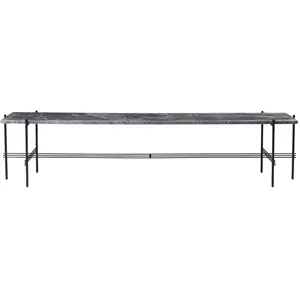 GUBI table basse structure noire TS CONSOLE 180 x 40 x H 40 cm (Gris E...