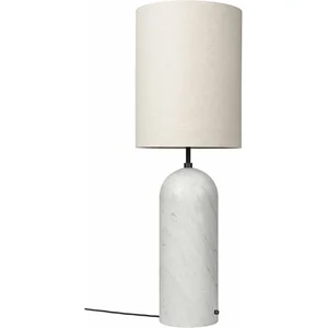 Lampe beige base blanche en marbre XL Gravity - Gubi pas cher