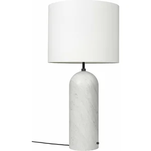 Lampe basse blanche en marbre XL Gravity - Gubi pas cher
