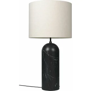 Lampe basse crème base noire en marbre XL Gravity - Gubi pas cher