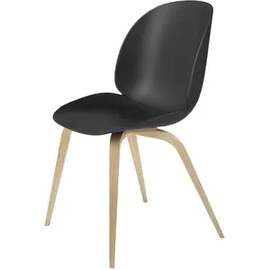 Gubi Chaise Beetle Dining Chair Base En Chêne (Black - Polypropylène E...