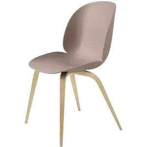 Gubi Chaise Beetle Dining Chair Base En Chêne (Sweet Pink - Polypropyl...