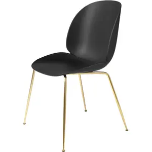 Gubi Set De 4 Chaises Beetle Dining Chair Base Laiton (Black - Polypro...
