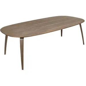 Table à manger en noyer laqué 120x230cm Elliptique - Gubi