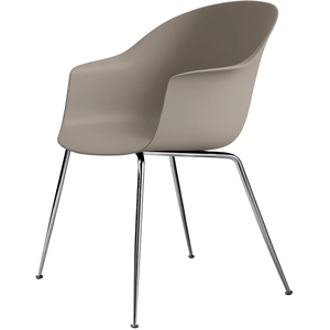 Chaise beige chromée Bat - Gubi pas cher
