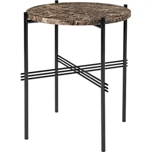 GUBI table basse ronde structure noire TS Ø 40 x 51 cm (Marron Emperad... pas cher