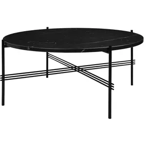 Table basse ronde en marbre noir 80cm TS - Gubi