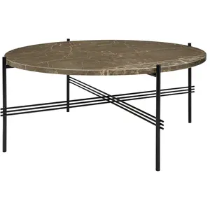 Table basse ronde en marbre marron 80cm TS - Gubi